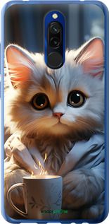 Чохол на Xiaomi Redmi 8 Білий кіт "5646t-1806-2448"