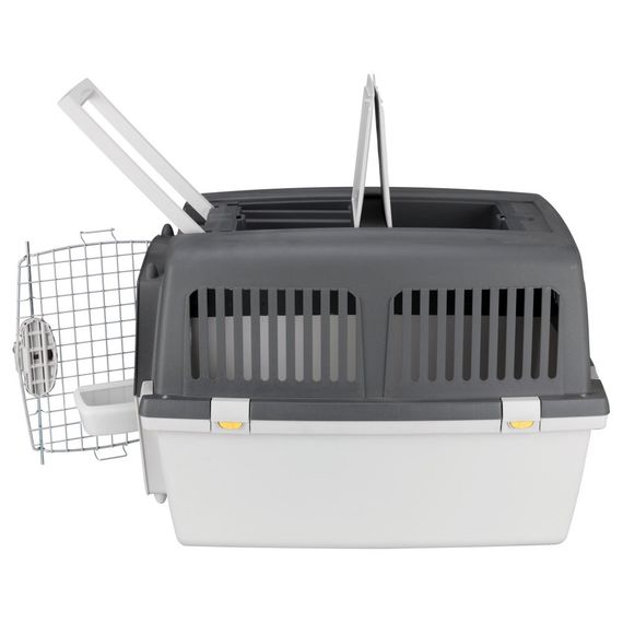 Контейнер-переноска Trixie для собак Gulliver 4 вагою до 18 кг сіра пластик розмір S-M 52x51x72 см | Зображення 2