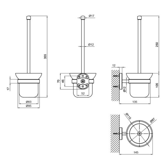 Ершик для унитаза Lidz (CRG)-114.05.01 | Зображення 1