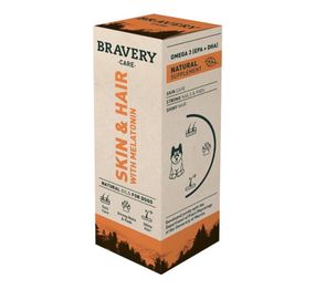 Масло лосося для шерсти и кожи собак Bravery Care Oil Skin Hair, 500 гр