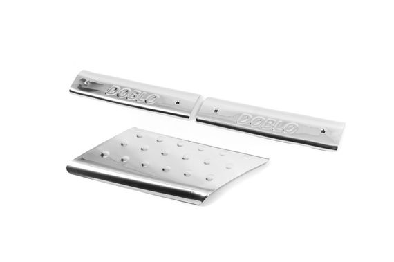 Накладки на внутрішні пороги (Omsa, нерж.) 3 двері для Fiat Doblo I 2001-2005 рр