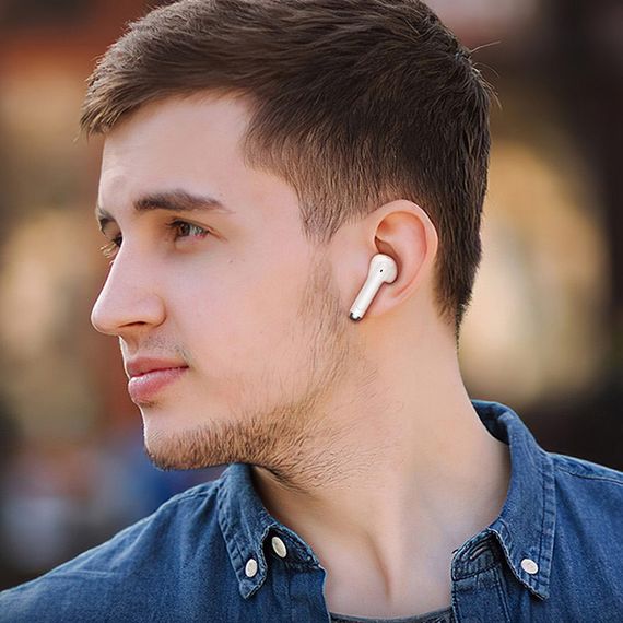 Бездротові TWS навушники Borofone FQ3 Soulmate ANC+ENC White | Зображення 4