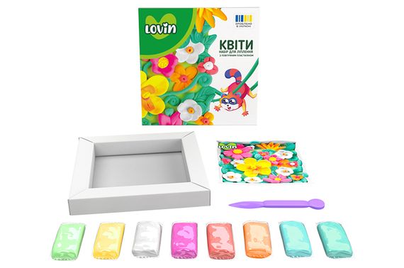 Набір для ліплення 7000227 "Квіти" об'ємна картина LOVIN | Зображення 3