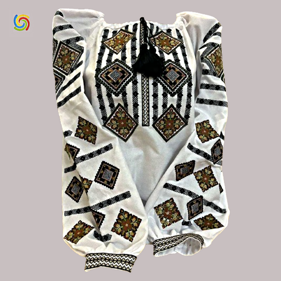 Рубашка Украинская вышиванка  322711 цвет белый размер XXL/3XL