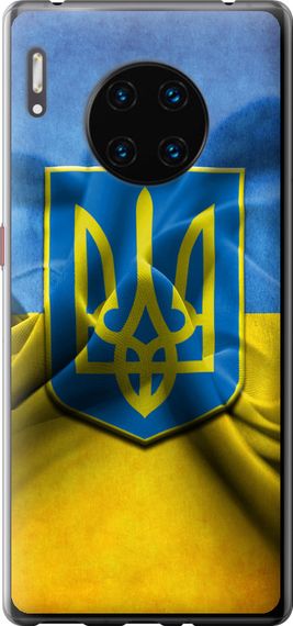 Чехол на Huawei Mate 30 Pro Флаг и герб Украины 1 "375u-1796-17620"