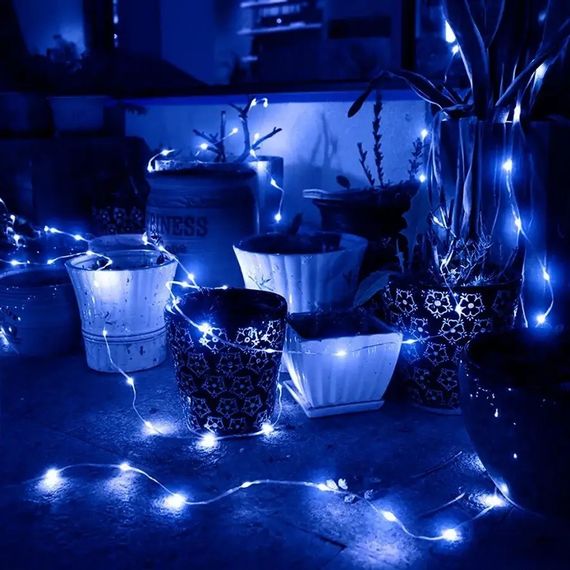 ПРОЗРАЧНЫЙ провод Гирлянда 500 (450*25*4501*25м ) Синий XL-53-5 ∙ Гирлянда LED 500 прозрачный провод 450+25+4501+25 м синий свет | Зображення 3