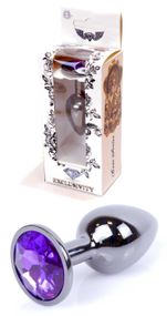 Анальная пробка Boss Series - Jewellery Dark Silver PLUG Purple S, BS6400034 sexstyle