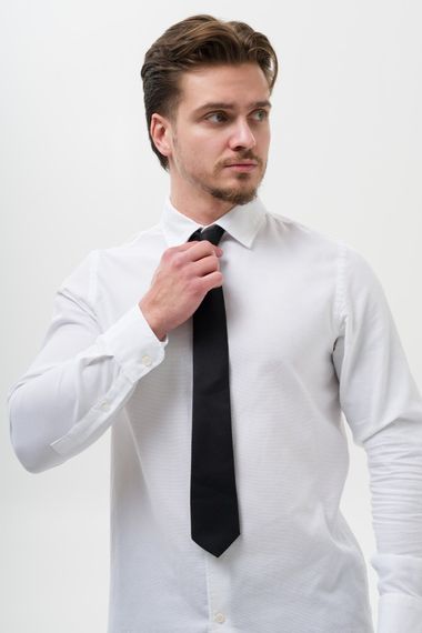 Вузька класична краватка Without Castle Black | Зображення 1