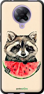 Чохол на Xiaomi Redmi K30 Pro Єнотик з кавуном "4605b-1899-2448"
