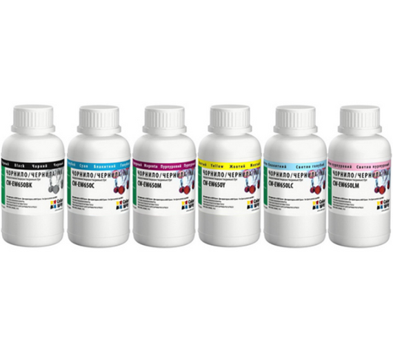 Комплект чорнил 6*200мл Epson TX650 BK/С/M/LС/LM/Y ColorWay