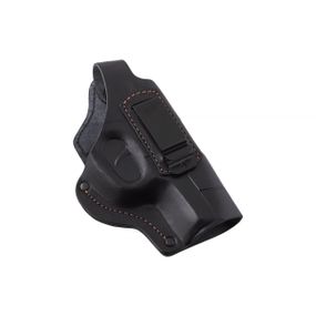 Кобура Форт-17 поясна + прихованого внутрішньобрючного носіння формована з кліпсою (шкіра, чорна) MAS
