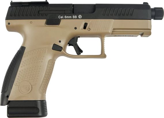 Пістолет страйкбольний ASG CZ P-10C OR-OT Dual-Tone. Blowback. CO2 кал. 6 мм Black/fde | Зображення 1