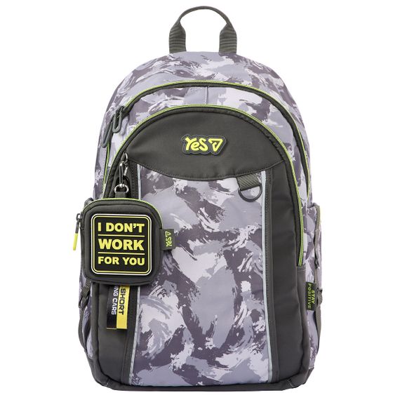 Рюкзак школьный YES TS-60L Grey 550405 19.3 л