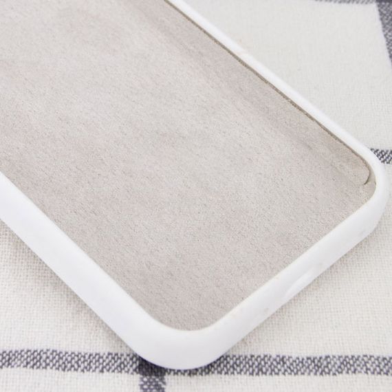 Чехол Silicone Case Full Protective (AA) NO LOGO для Apple iPhone 15 Pro (6.1") Белый / White | Зображення 3