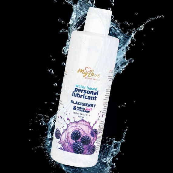 2в1 лубрикант та масажний гель - MyLove Aroma Series Intim&Massage Blackberry, 300 мл Sex Aura | Зображення 3