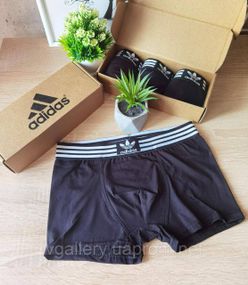 Чоловічі боксери Adidas, чоловічі труси Адідас, Бавовняні труси Адідас Преміум якості, чоловічі боксери