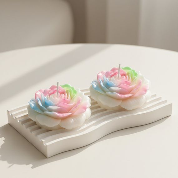 Свеча люминесцентная пион GlowKink низкотемпературная, разноцветная, L sexstyle | Зображення 9