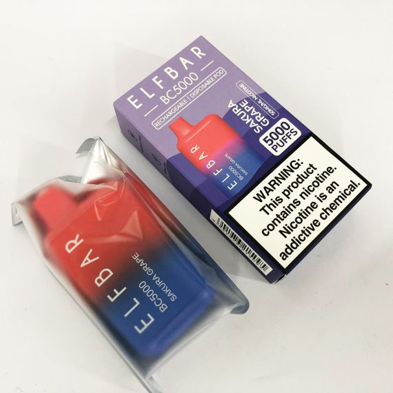 Elf Bar BC5000 смак Сакура Виноград (Sakura Grape) | Зображення 1