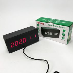 Настільний годинник для офісу VST-862, Годинник з показом температури і вологості VC-22