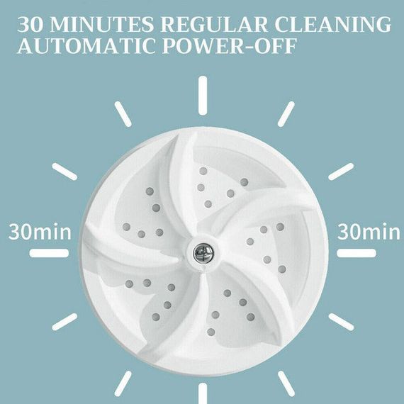 Портативная ультразвуковая стиральная машина мини машинка для стирки белья usb | Зображення 6