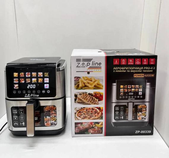 Фритюрница 13 л с двумя тенами 4200 Вт. Zepline ZP-00339 на 14 программ