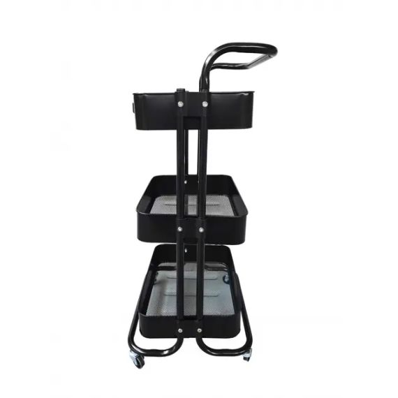 Стелаж етажерка з полицями на колесах ZM-1670 чорний | Зображення 1