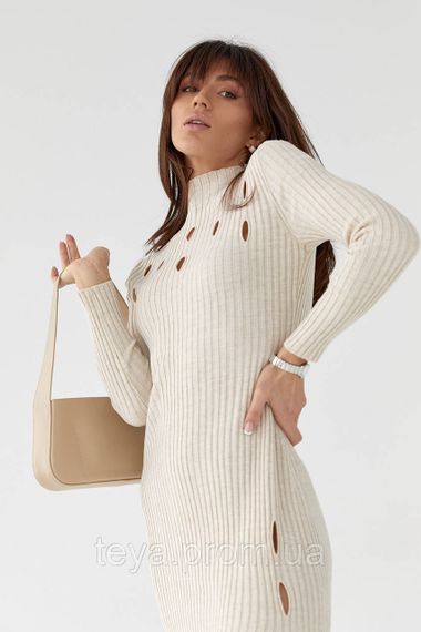 Обтислі плаття з розпірками та краплеподібними вирізами колір бежевий FL_000181 | Зображення 2