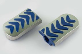 Гумки підніжка водія Delta (сині з хромованою вставкою mod:3) XJB