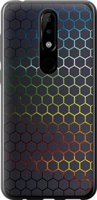 Чехол на Nokia 5.1 Plus Переливающиеся соты "498u-1543-17620"