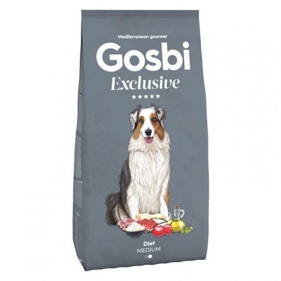 Gosbi Exclusive Diet Medium 12 кг корм з куркою для собак схильних до набору зайвої ваги