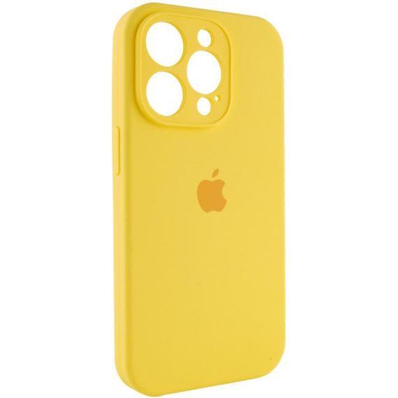 Чохол Silicone Case Full Camera Protective (AA) для Apple iPhone 15 Pro Max (6.7") Жовтий / Yellow | Зображення 1