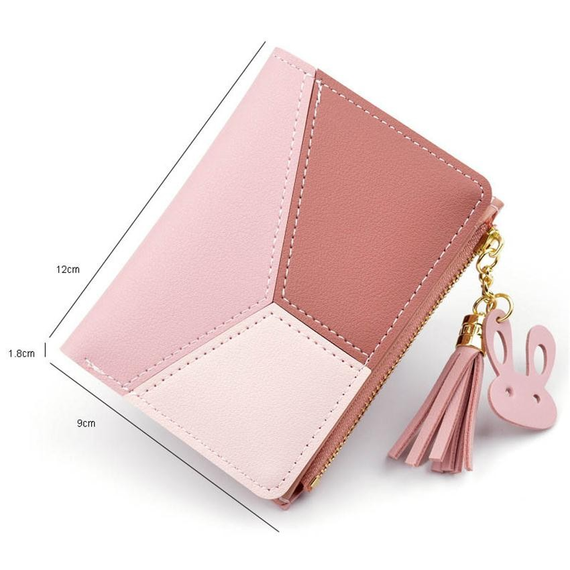 Жіночий гаманець Zoukane 12*9*1.8cm Рожевий (sv0172pink), Рожевий | Зображення 1