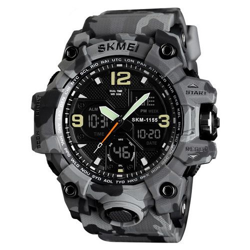 Чоловічий годинник Skmei 1155B Military Gray