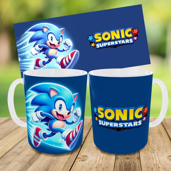 Набор детский Супер Соник рюкзак 36х27см сумка-бананка,кружка с принтом для мальчика (01591) | Зображення 8