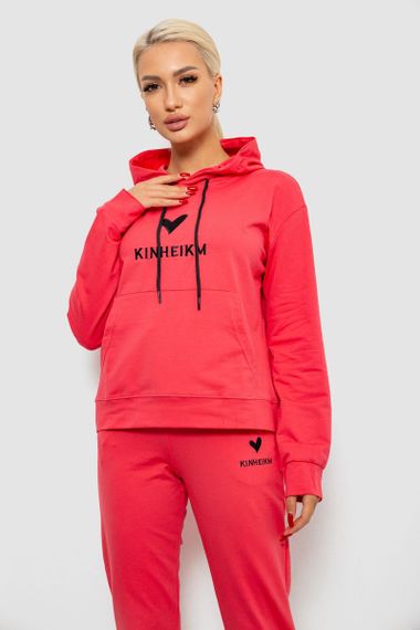 Спортивний костюм жіночий двонитка, колір кораловий, 214R1419-007 | Зображення 1