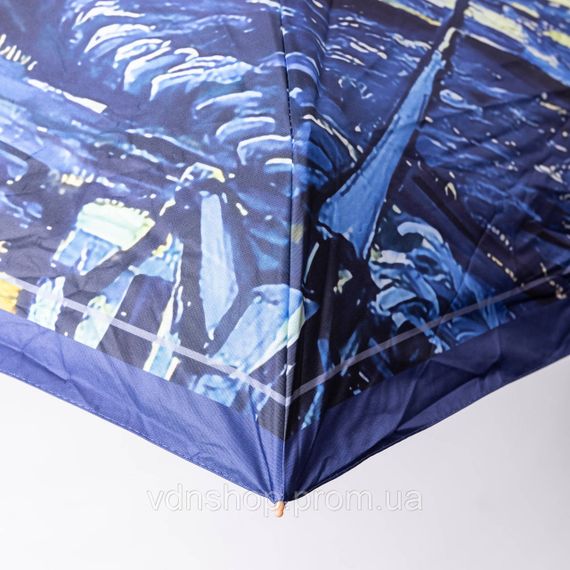 Парасолька механічна Ван Гога «Зоряна ніч» міцна надійна з поліестеру діаметр 91 см HP-23-1BL | Зображення 7