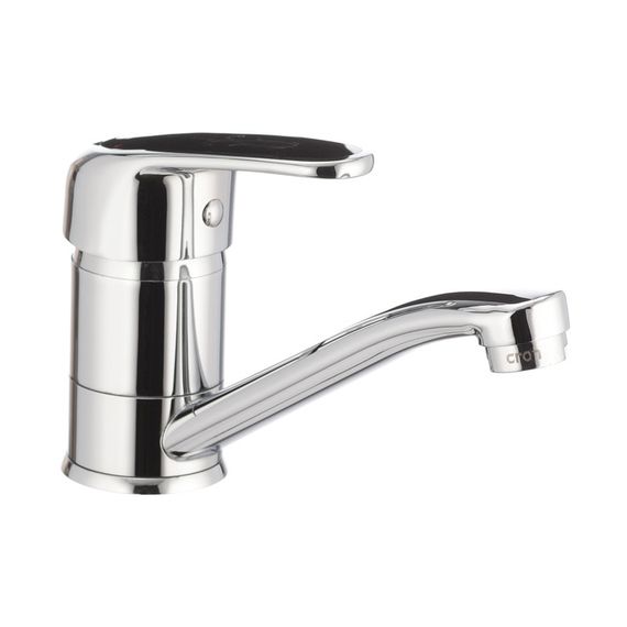 Змішувач для умивальника CRON MAGIC 004 чорна ручка (CR0107)