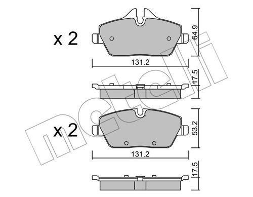 Колодки гальмівні передні BMW 1 E81 E82 E87 E88 04-13 2 F45 14-18 22-0664-0 | Зображення 9