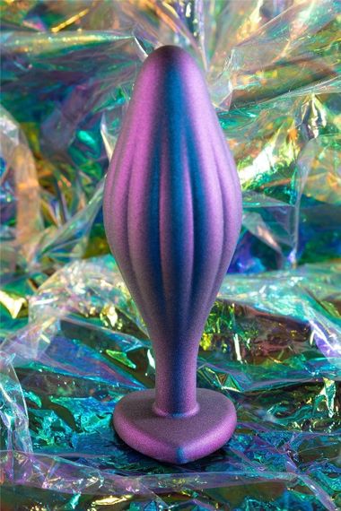 Волнистая анальная пробка Blush Anal Adventures Matrix со стимулирующим дизайном, фиолетовая sexstyle | Зображення 2