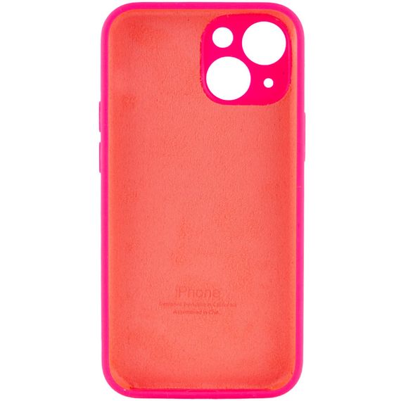 Чехол Silicone Case Full Camera Protective (AA) для Apple iPhone 14 (6.1") Розовый / Barbie pink | Зображення 1