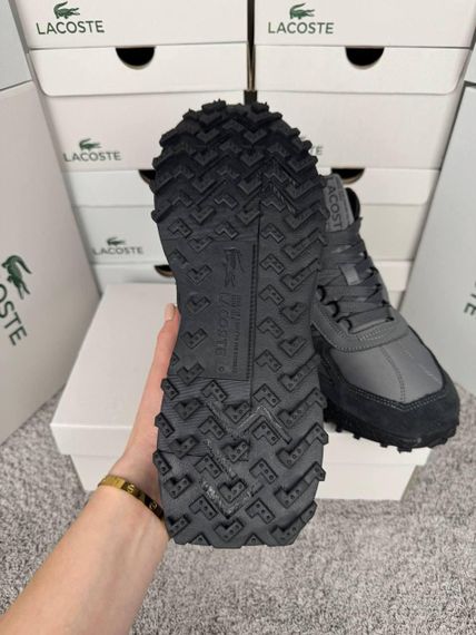 Зимние Мужские кроссовки New Lacoste Elite Active High Fur Grey (топ качество) А4869 | Зображення 9