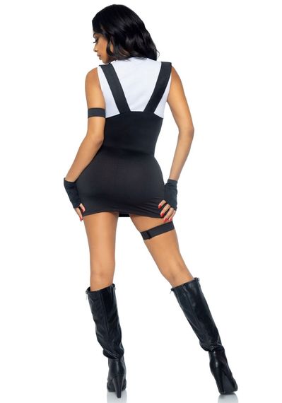 Костюм поліцейської Leg Avenue Sultry SWAT, 4 предмети, чорний, S/M Sex Aura | Зображення 1