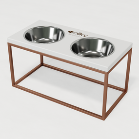 Миски на підставці для середніх і великих собак Hollky Base L (2 × 0,95 л) BL-422120-GLWH