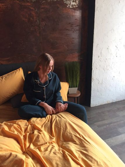 Комплект постільної білизни SoundSleep Stonewash Adriatic євро 200х220 см гірчиця (93288781) | Зображення 2