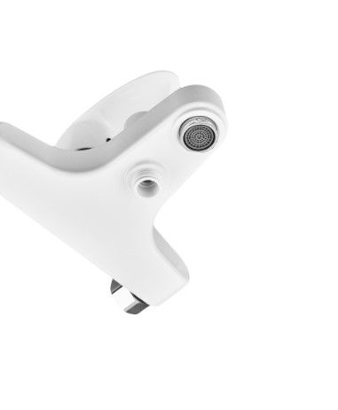 Змішувач для ванни Plamix CEZAR-009 EURO SET White, зі шлангом, лійкою та кронштейном (PM0692) | Зображення 3