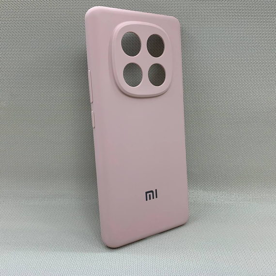 Чохол з логотипом для Xiaomi Redmi Note 14 Pro 4G | Протиударний | Soft Touch | Пудровий