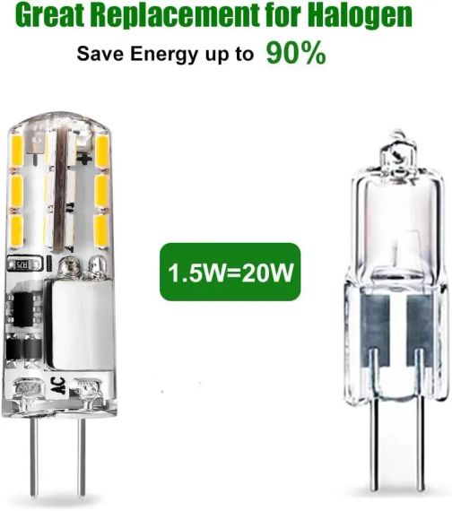 Світлодіодні лампи G4 3000K, 24 LED, тепле біле світло, 12 В, силіконове покриття, не димовані | Зображення 3