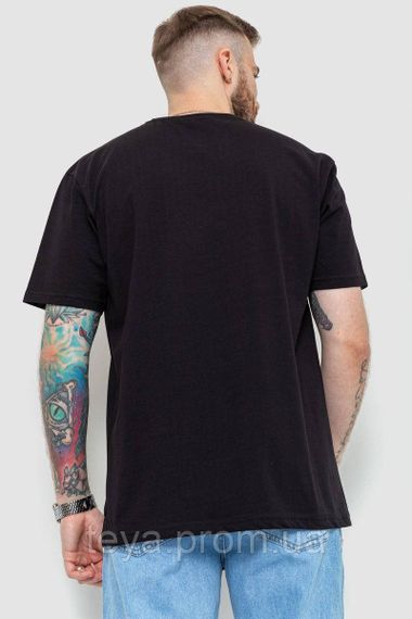 Футболка мужская батал, цвет черный, размеры 4XL, 5XL, 6XL, XXXL, 4XL FA_007599 | Зображення 3
