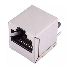 Гніздо RJ45 з інтерфейсом 8P8C, вертикальний, під пайку, White