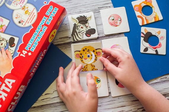 Детские учебные пазлы. Забавные зверьки 13203008, 14 развивающих игр в наборе | Зображення 6